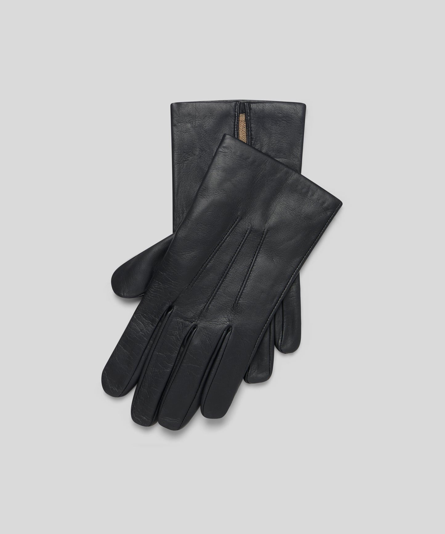 Goodwood Three-Point Cashmere-Lined Leather Mens Gloves