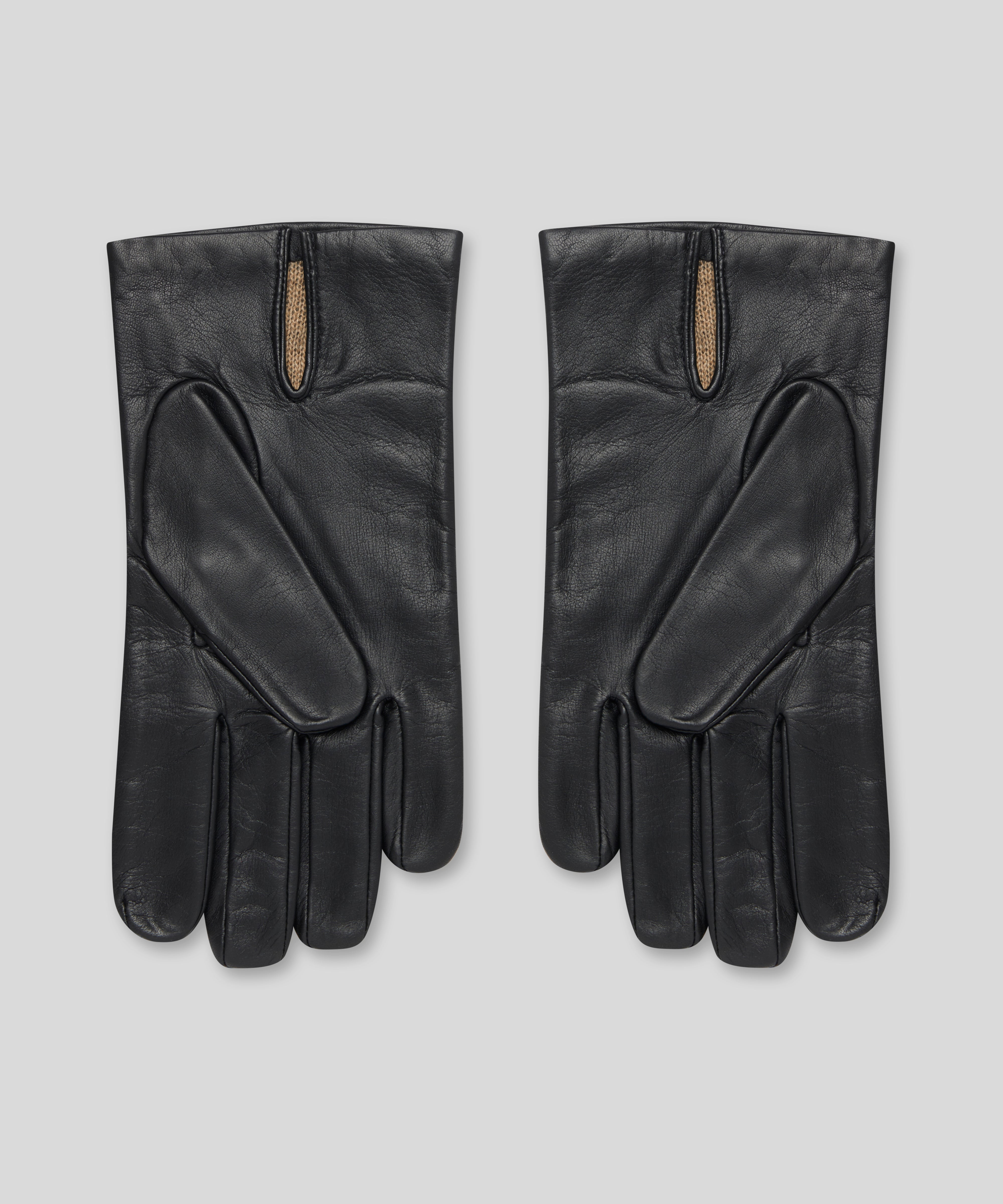 Goodwood Three Point Cashmere Lined Leather Mens Gloves