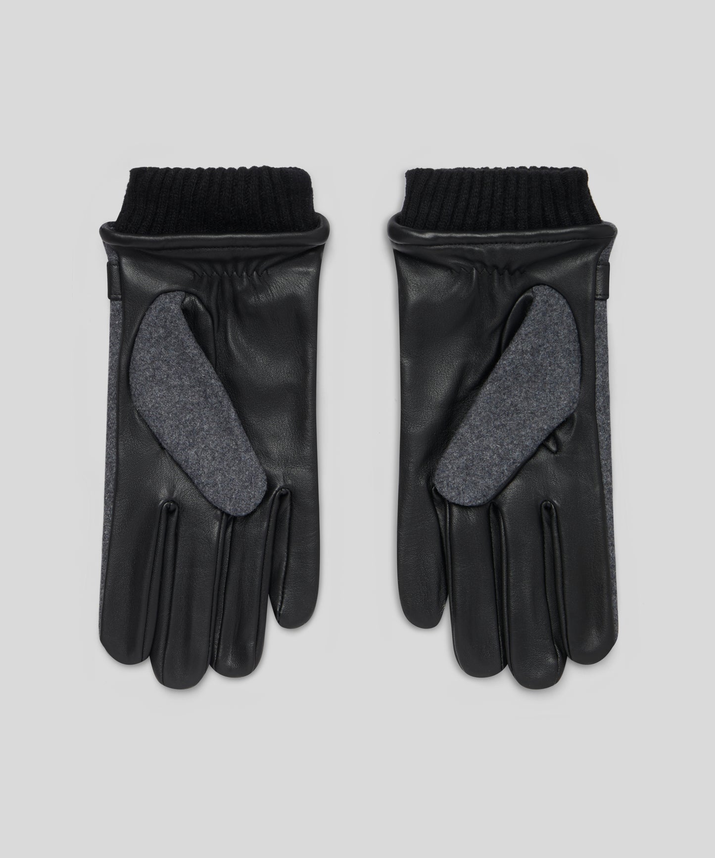 Goodwood Touchscreen Flannel and Leather Mens Gloves