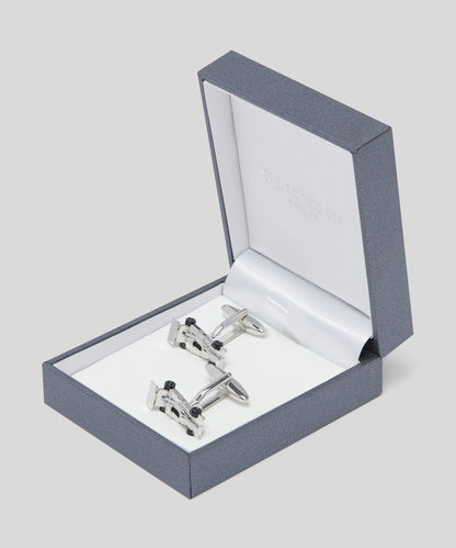 Goodwood Racing Car Cufflinks Silver