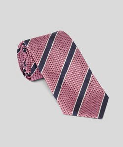 Pink with navy stripe