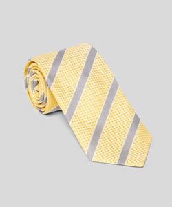 Yellow with grey stripe