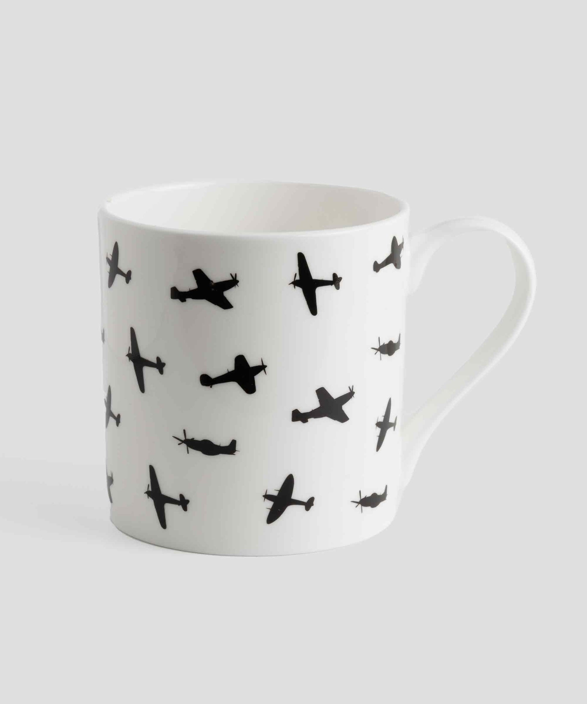 White Black Goodwood Aeroplane Coffee Mug (Bone China) – The