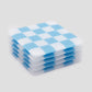 Goodwood Blue & White Chequerboard Glass Coaster