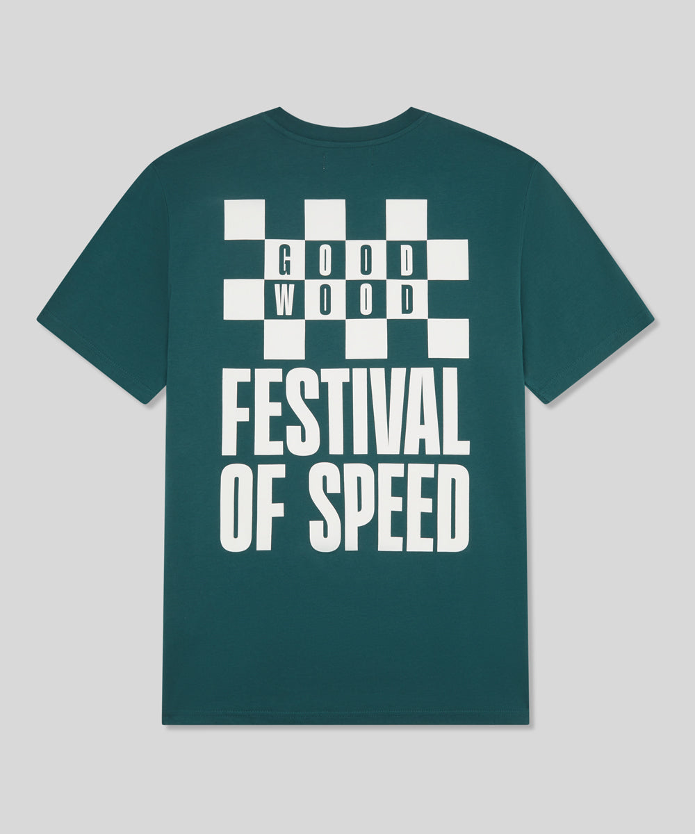 Goodwood Festival of Speed Bold Chequer Flag T-Shirt