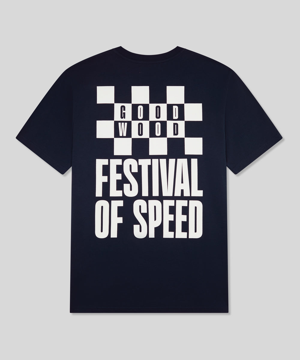 Goodwood Festival of Speed Bold Chequer Flag T-Shirt