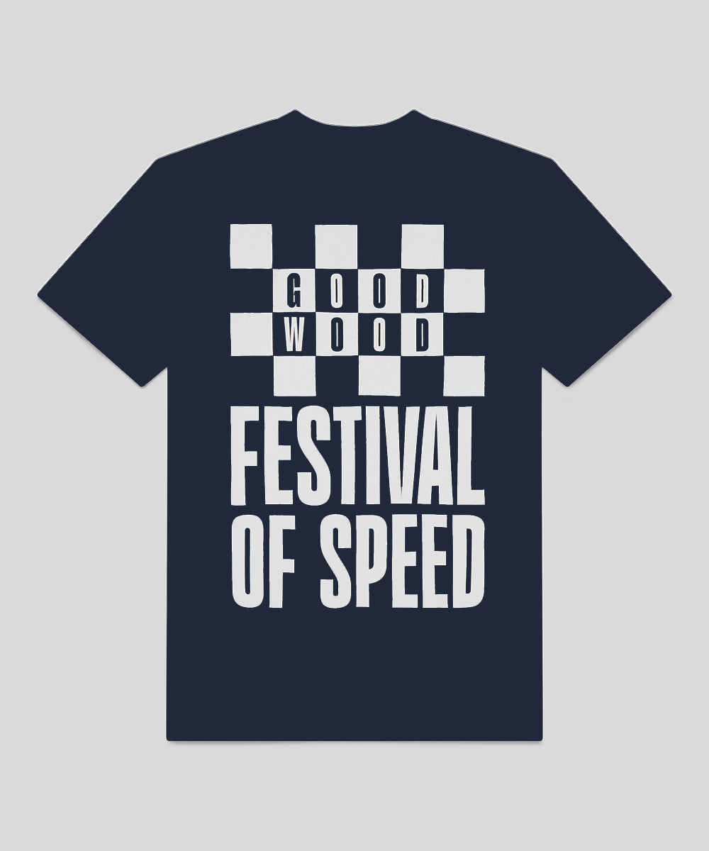 Goodwood Festival of Speed Bold Chequer Flag T-Shirt