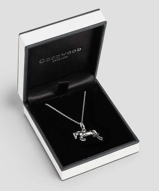 Jumping Horse Charm Necklace