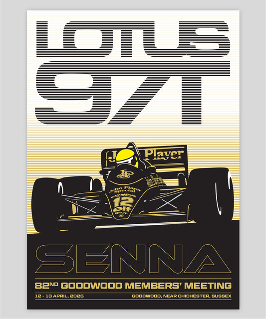 Lotus 97T Ayrton Senna Celebration Poster