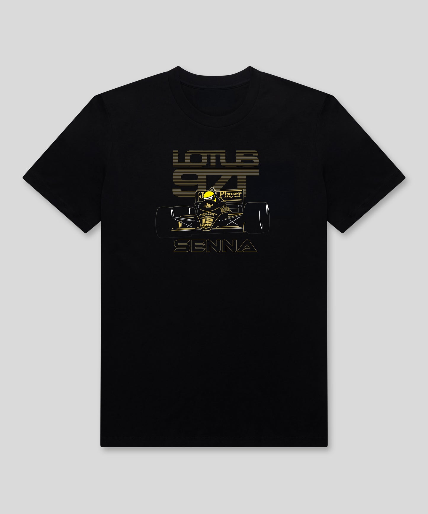 Lotus 97T Ayrton Senna Celebration Poster T-Shirt