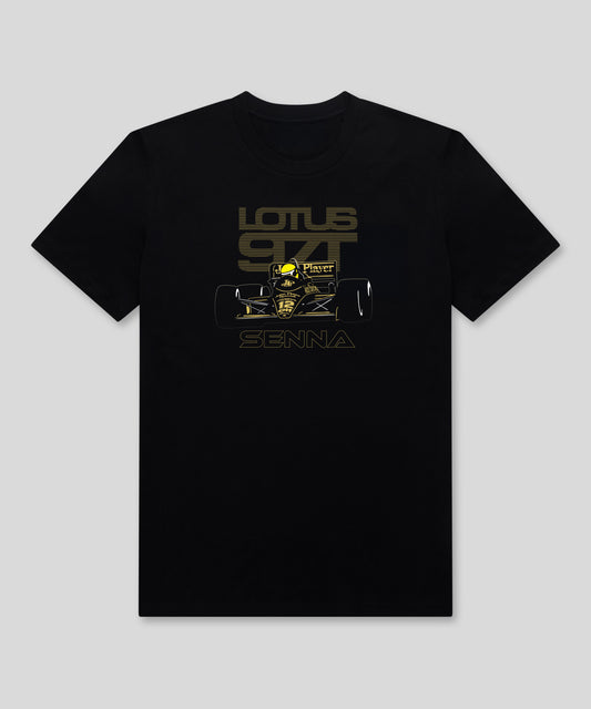 Lotus 97T Ayrton Senna Celebration Poster T-Shirt