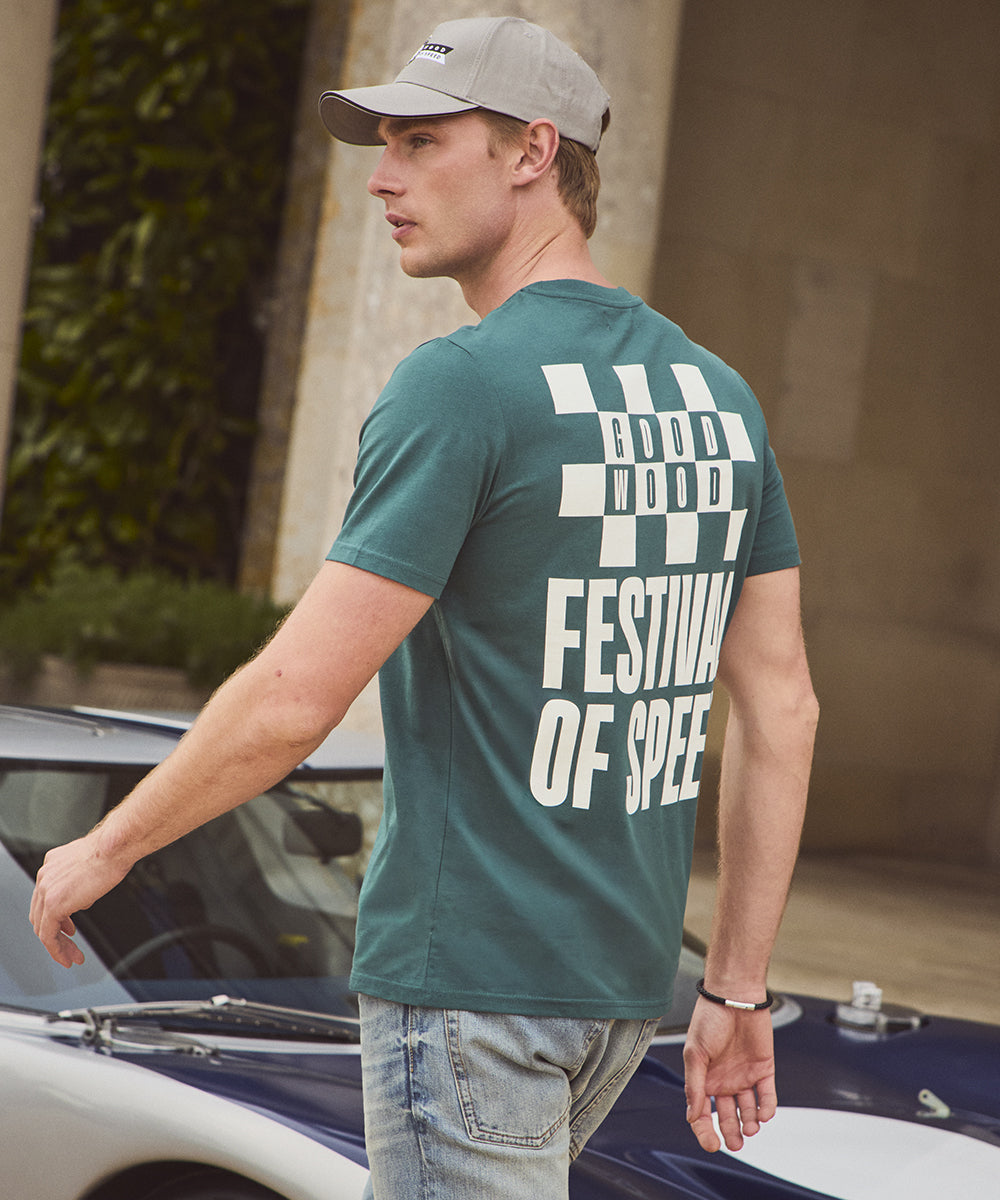 Goodwood Festival of Speed Bold Chequer Flag T-Shirt