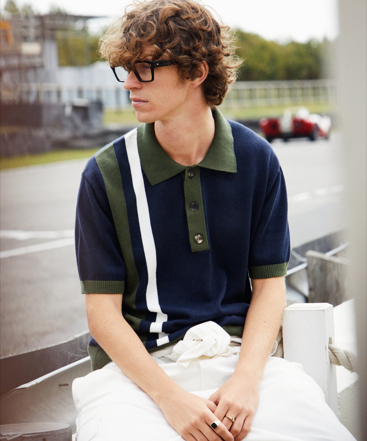 Goodwood England Knitted Polo Shirt