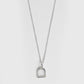 Sparkly Stirrup Charm Necklace