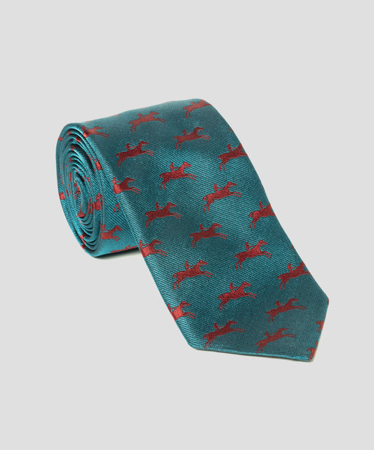 Racecourse Stubbs Horses Silk Tie