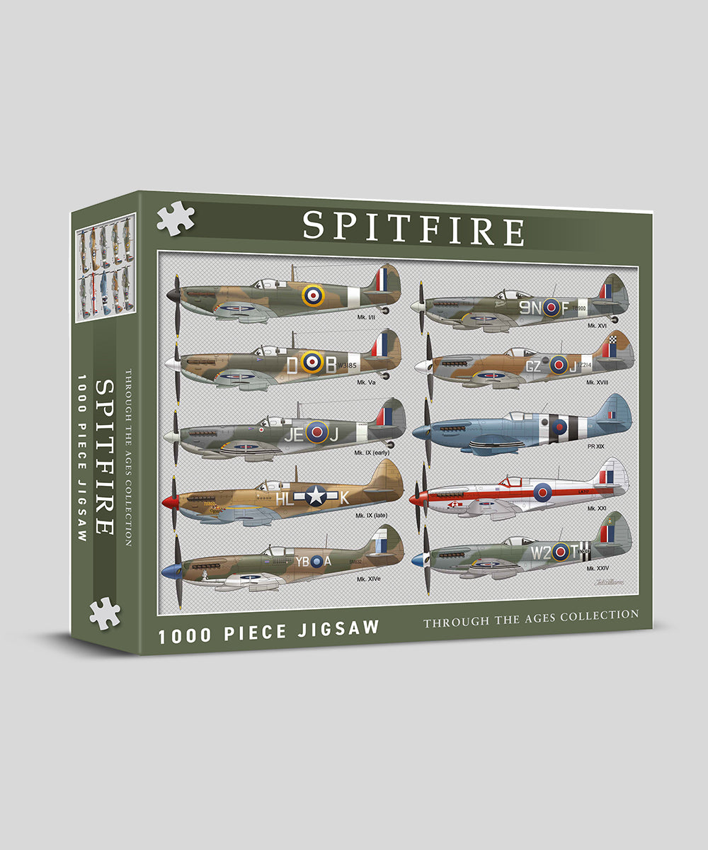 Puzzle EuroGraphics 1000 Pièces – Spitfire MK V – Art Aéronautique Classique – 33 X 99 Cm