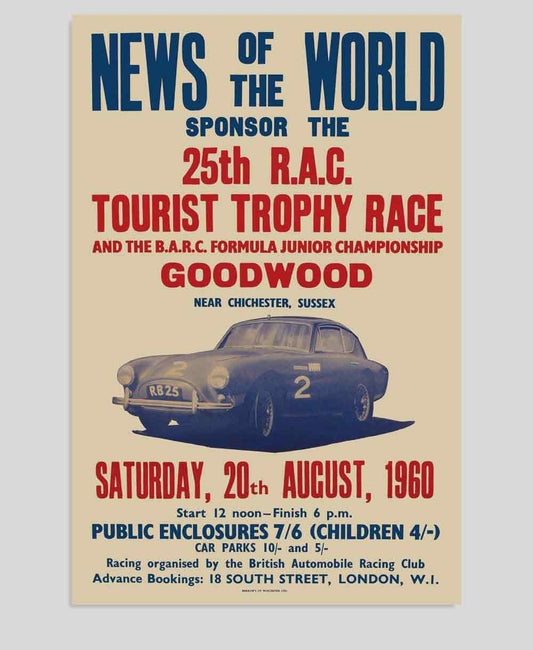 Revival Vintage Reproduction News of the World 1960 Poster