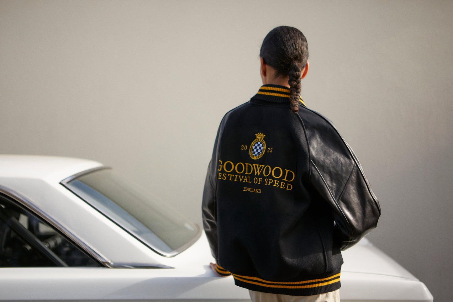 Goodwood Festival of Speed Mens Letterman Jacket Black