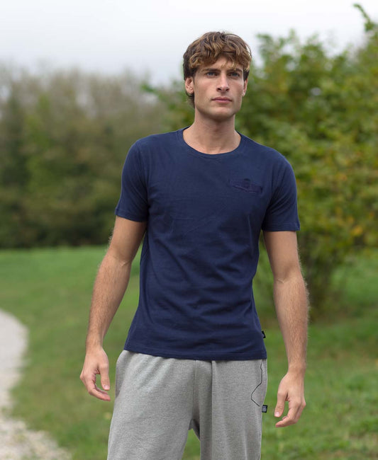 Goodwood Revival Navy Embroidered T-Shirt Unisex
