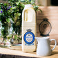 Close up of 1 litre of Goodwood Organic Double Cream from Goodwood Farm Shop.