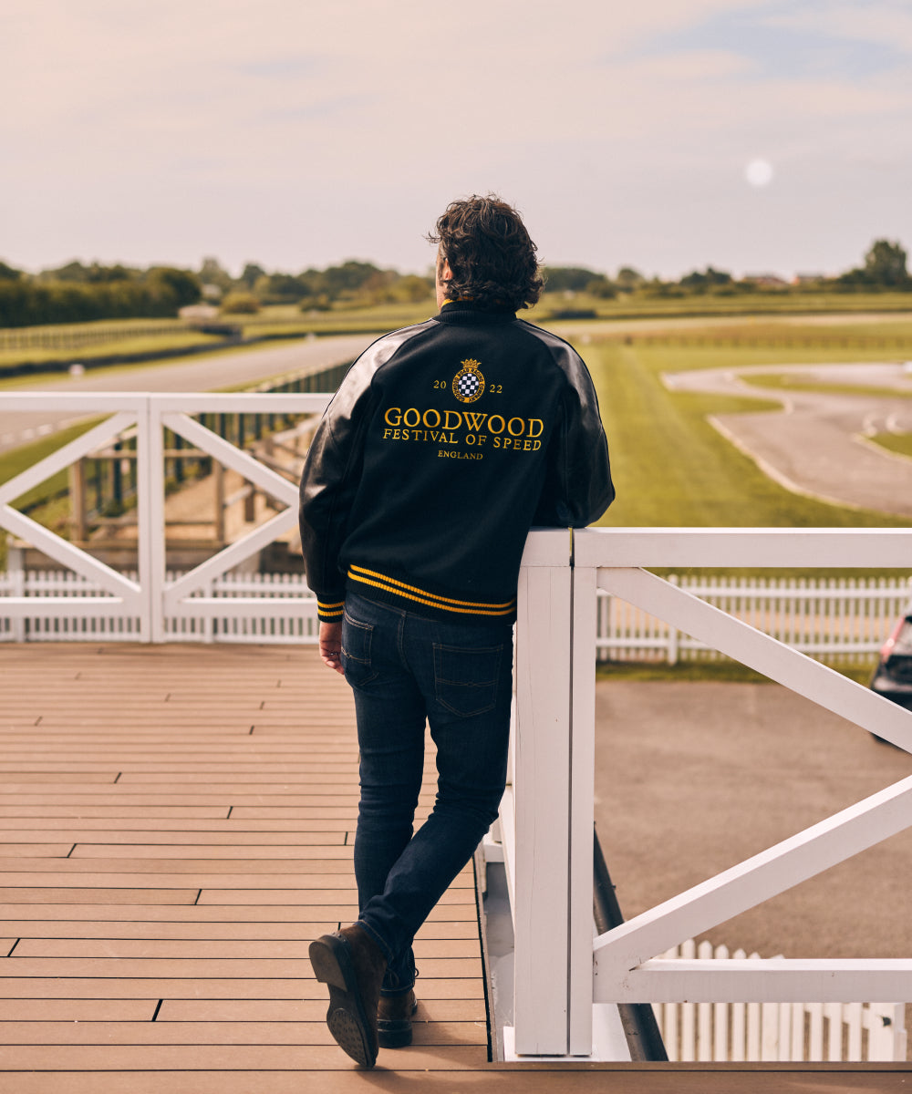 Goodwood Festival of Speed Mens Letterman Jacket Black