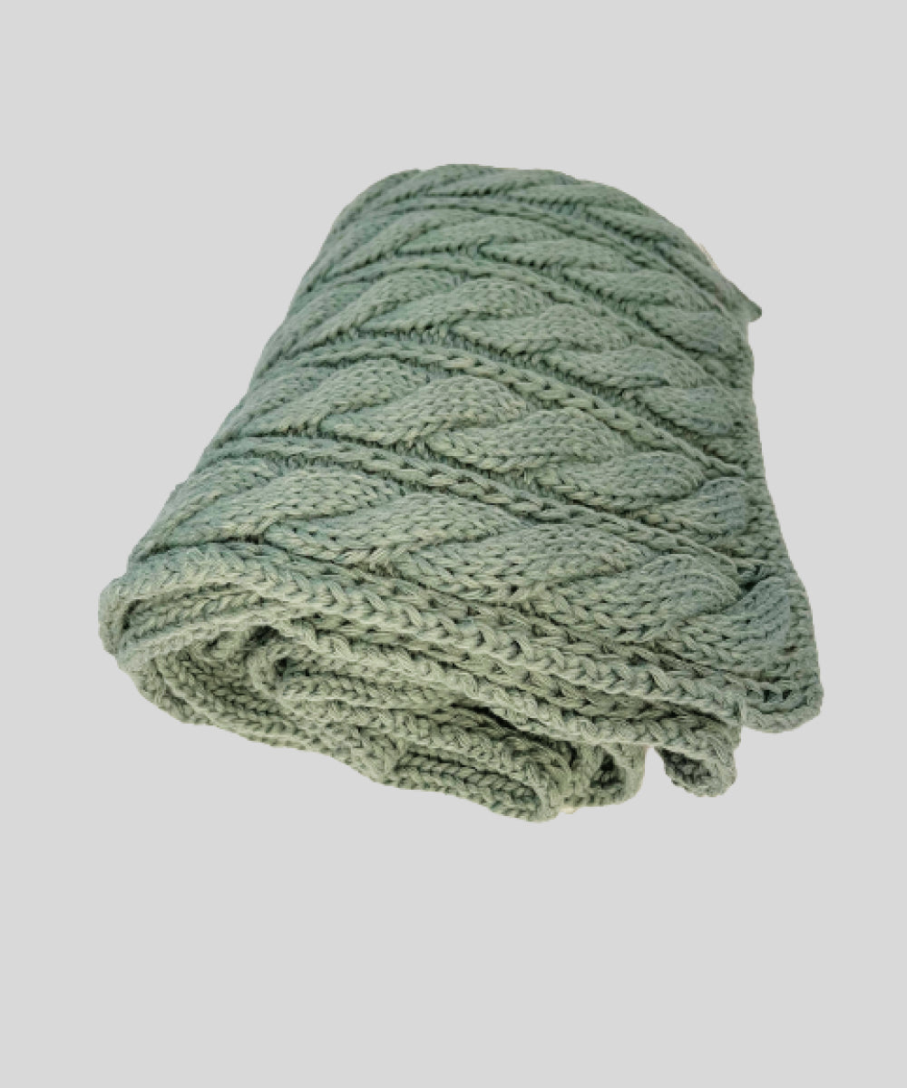Goodwood Cable Knit Scarf Grey