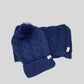 Goodwood Cable Knit Scarf Navy
