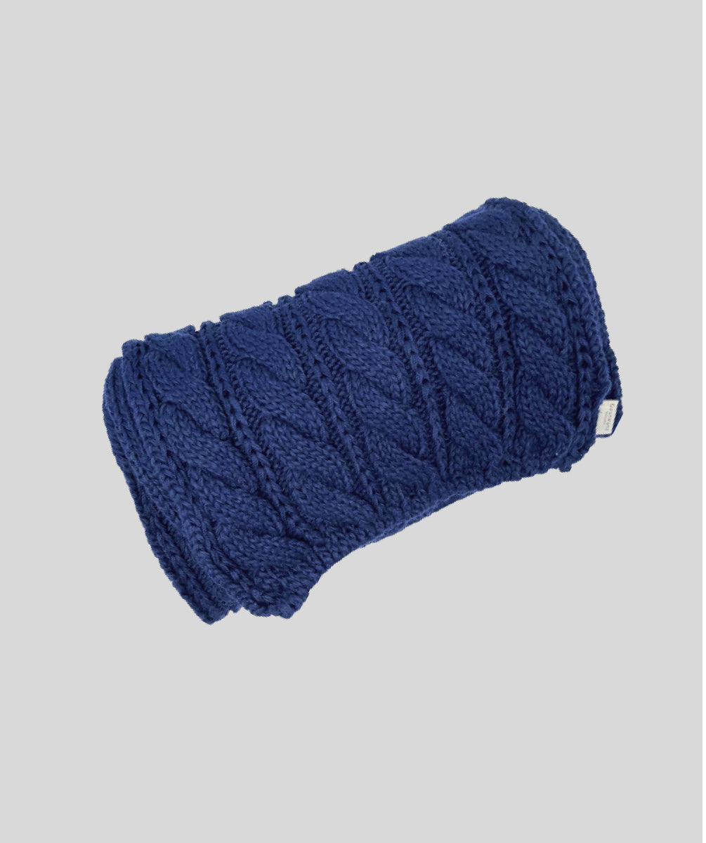 Goodwood Cable Knit Scarf Navy
