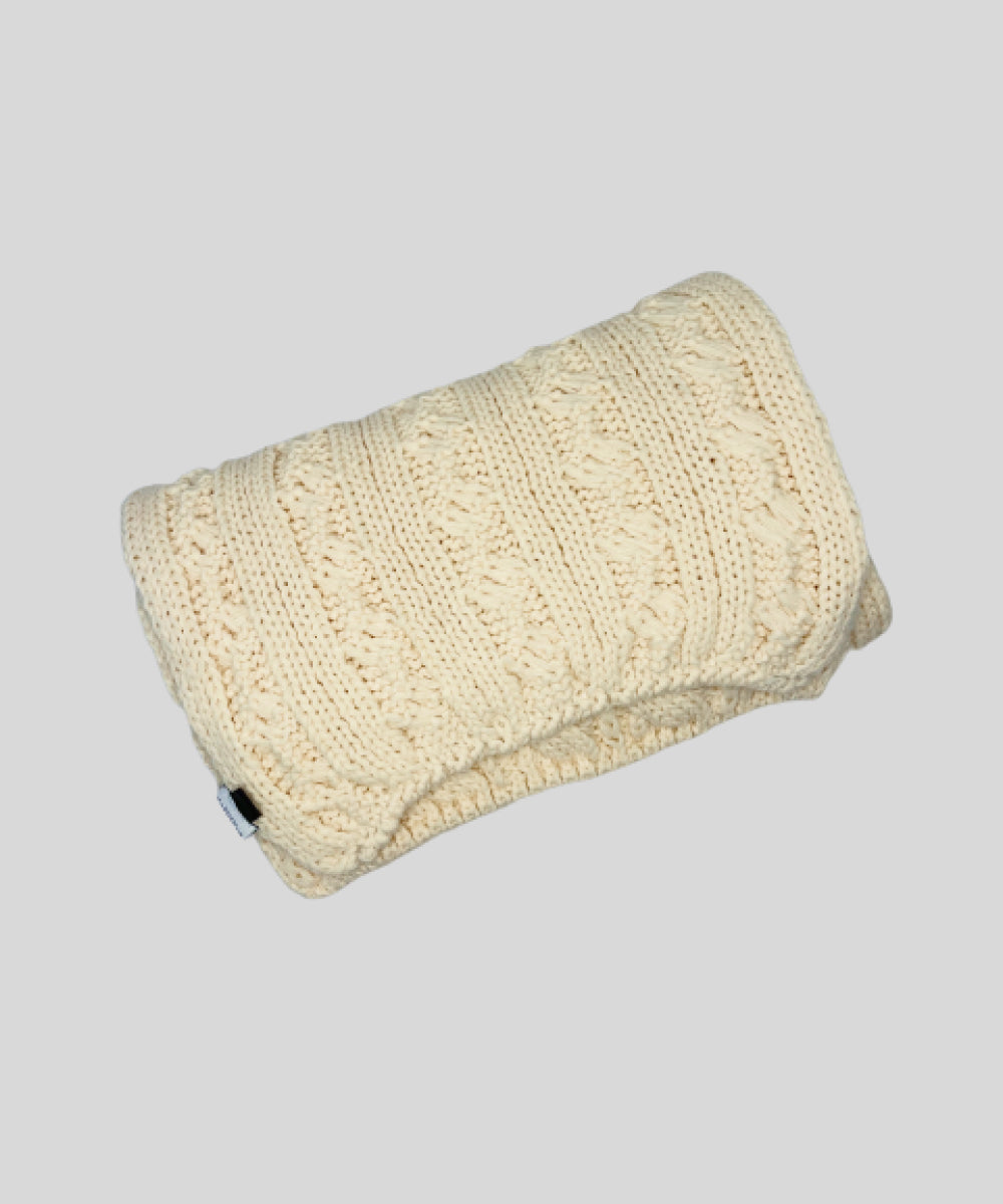 Goodwood Cable Knit Scarf Off White