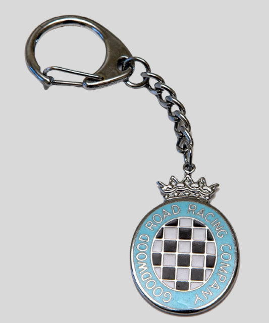 Chequerboard Key Chain Blue & White