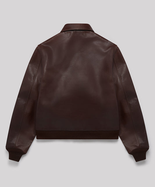 Goodwood Revival Unisex Leather Flight Jacket Brown