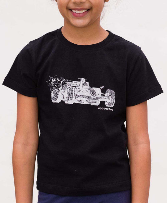 Festival of Speed Abstract F1 Black Children's Motorsport T-Shirt