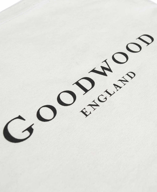 Close up of Goodwood England Tote Bag in Canvas