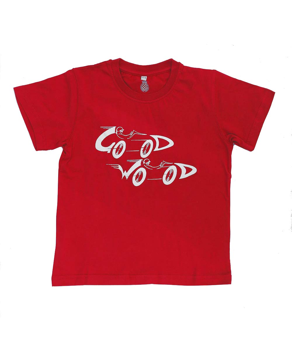 Goodwood Twin Cartoon Cars Red Cotton Childrens T-Shirt