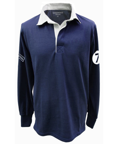 Goodwood Cotton Mens Stirling Moss Number 7 Navy Rugby Shirt