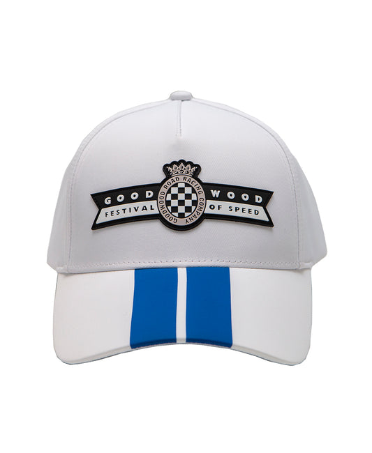 Goodwood Festival Of Speed Racing Colours White Blue Baseball Cap