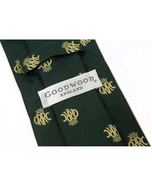 Goodwood GRRC Members Logo Italian Silk Tie Detail