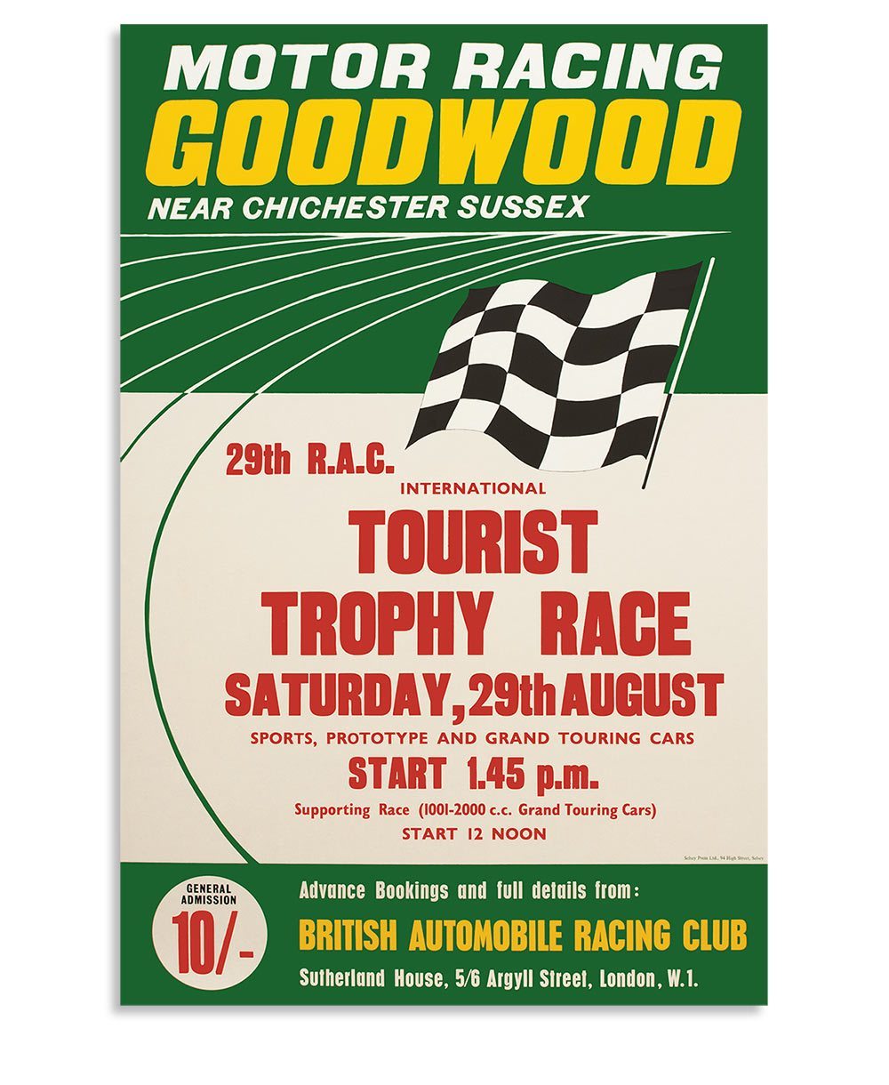 Goodwood Revival Vintage Reproduction Tourist Trophy Poster