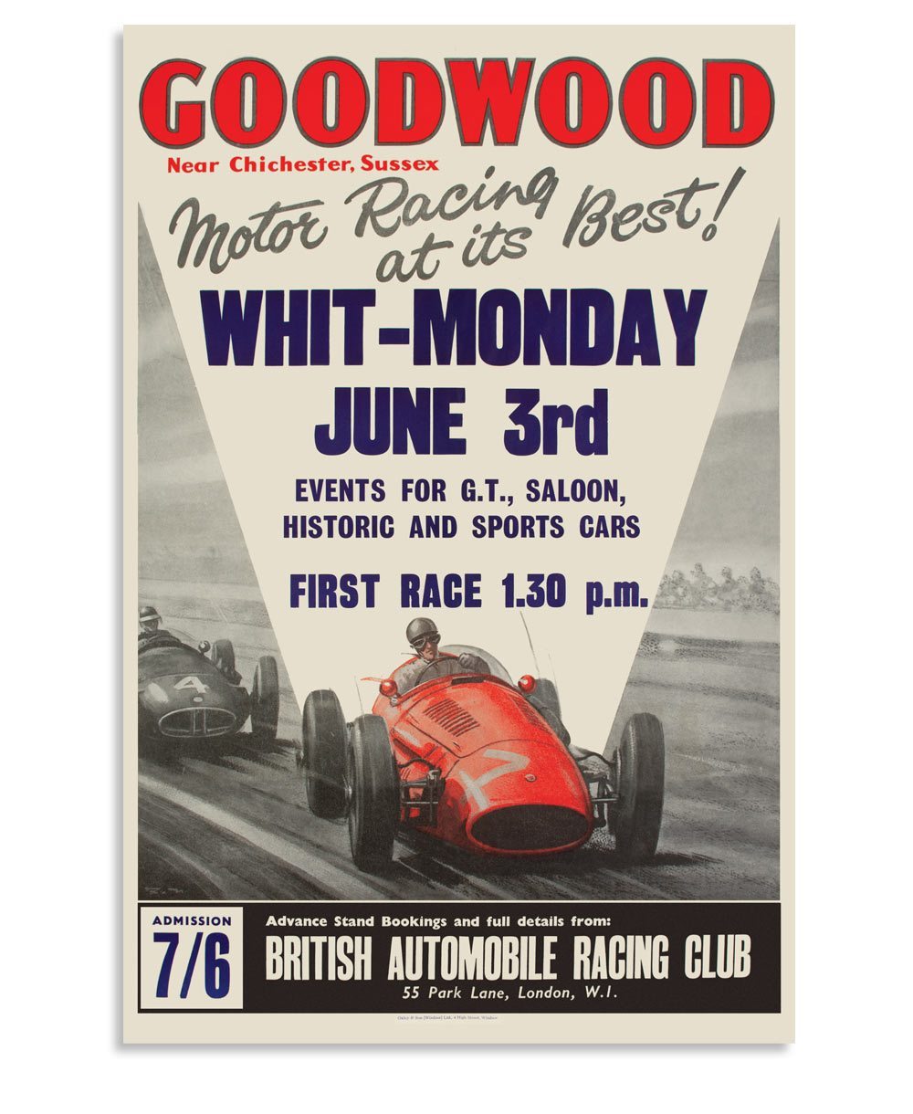 Goodwood Revival Vintage Reproduction Whit Monday Poster