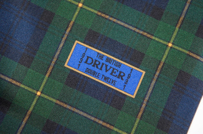 Goodwood Silk Freddie March Gordon Tartan Drivers Scarf Label