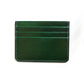 GRRC Leather Card Holder in Green & Purple Reverse