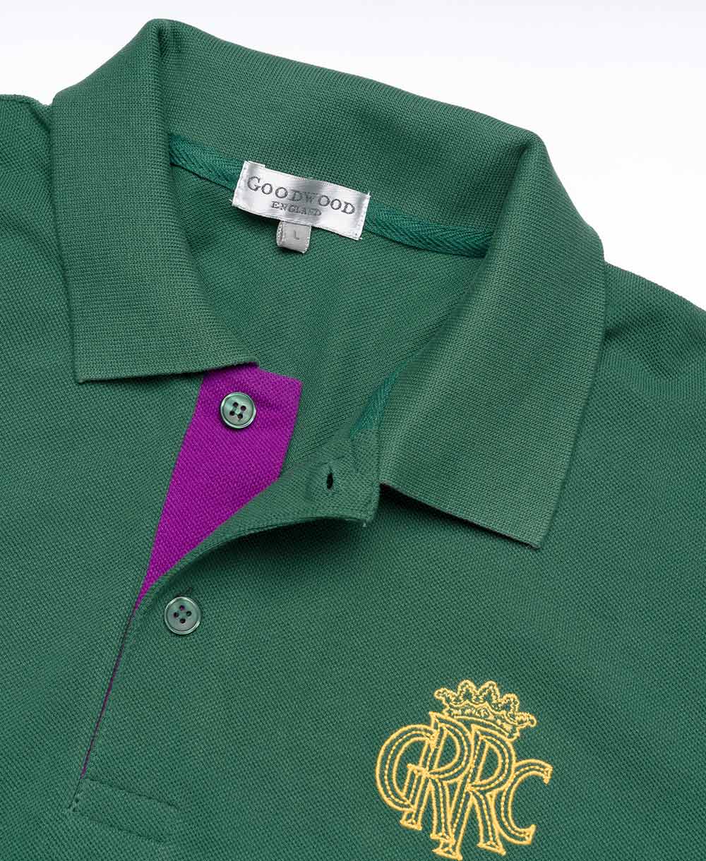 GRRC Members Green Cotton Mens Polo Shirt