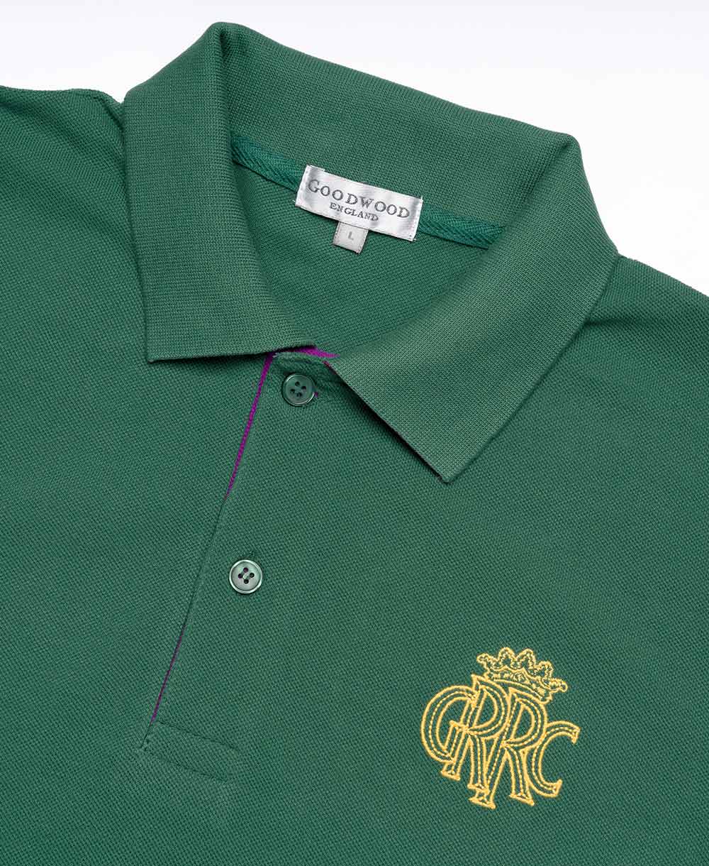 GRRC Members Green Cotton Mens Polo Shirt