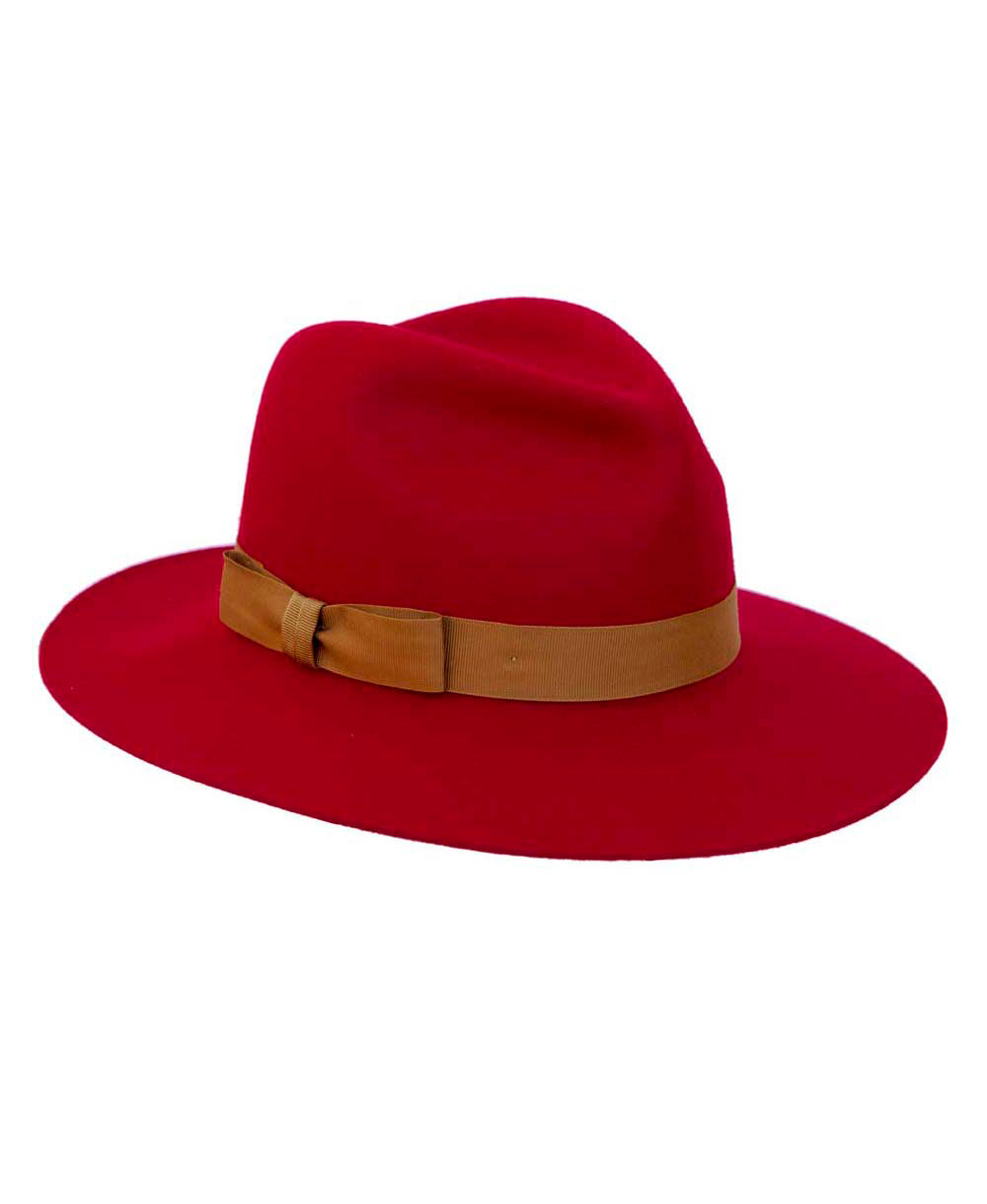 Fur Felt Goodwood Grayson Ladies Hat in Bright Red